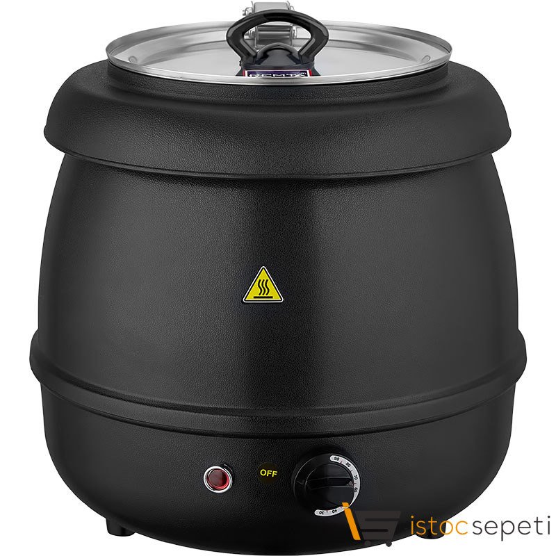 Remta Yuvarlak Siyah Çorba Isıtıcı CB10 Elegance 9 Lt