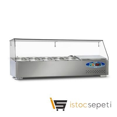 Dampak Set Üstü Soğutmalı Salad Bar 5 Küvet 29 L 120x35x40 cm