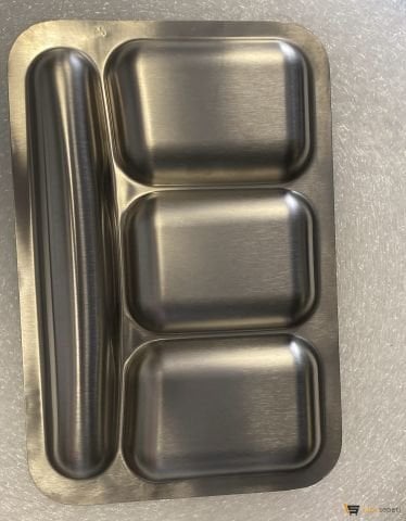 Çelik Çocuk Yemek Tabağı 10 Adet Toptan Tabldot 304