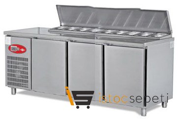 Empero 200.80.01-PSY Pizza ve Salata Hazırlık Buzdolabı 3 Kapılı 300 L