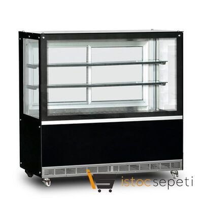 Dampak Soğutmalı Düz Camlı Pasta Teşhir Dolabı 695 L 160x70x130 cm