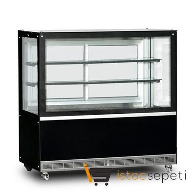 Dampak Soğutmalı Düz Camlı Pasta Teşhir Dolabı 695 L 160x70x130 cm