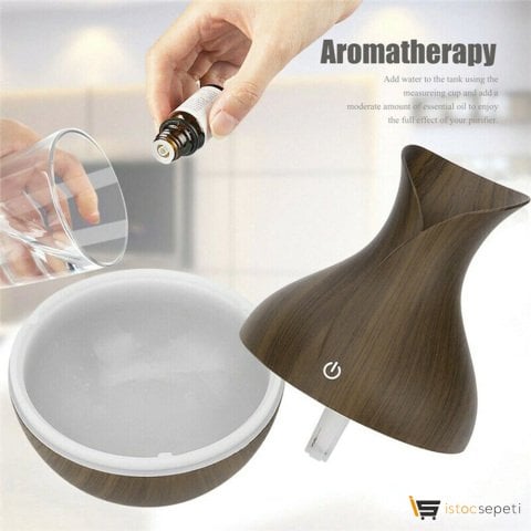 Uçucu Yağ Difüzör Ultrasonik Hava Nemlendirici Aromaterapi Ledli