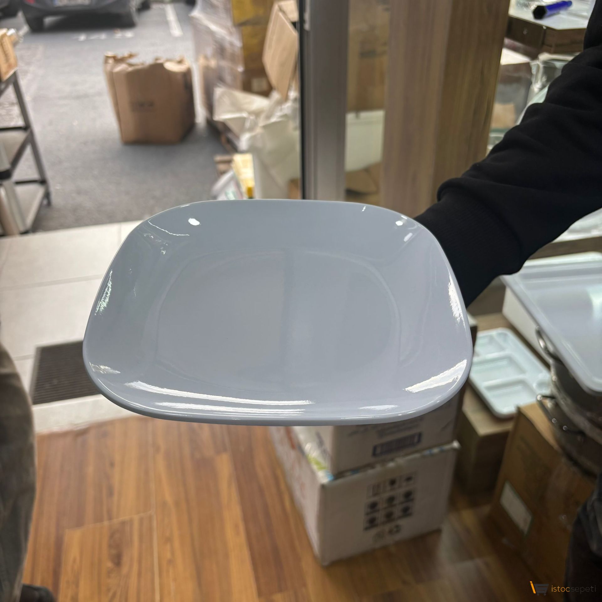 Kare Servis Tabağı 24cm Toptan 10 Adet Melamin