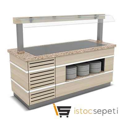 Empero Galata Soğuk Servis Ünitesi Nefeslikli Paslanmaz 220x90x90/155 cm