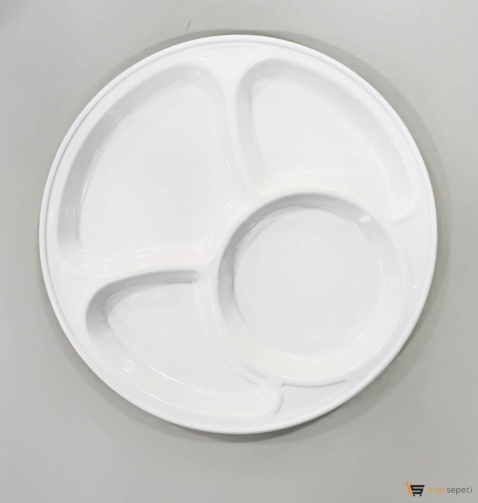 Kahvaltılık 4 Gözlü Kırılmaz Tabak ve Çocuk Tabldot 10 Adet