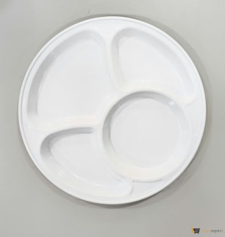 Kahvaltılık 4 Gözlü Kırılmaz Tabak ve Çocuk Tabldot 10 Adet