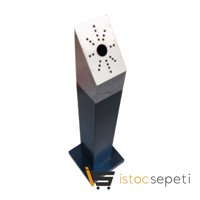 Arı Metal 1620 Ayaklı Dekoratif Küllük Kare Siyah