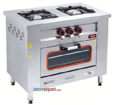 Fırınlı Kuzine Ocak iki Gözlü Altı Fırınlı Tüplü Lokanta Ocakları