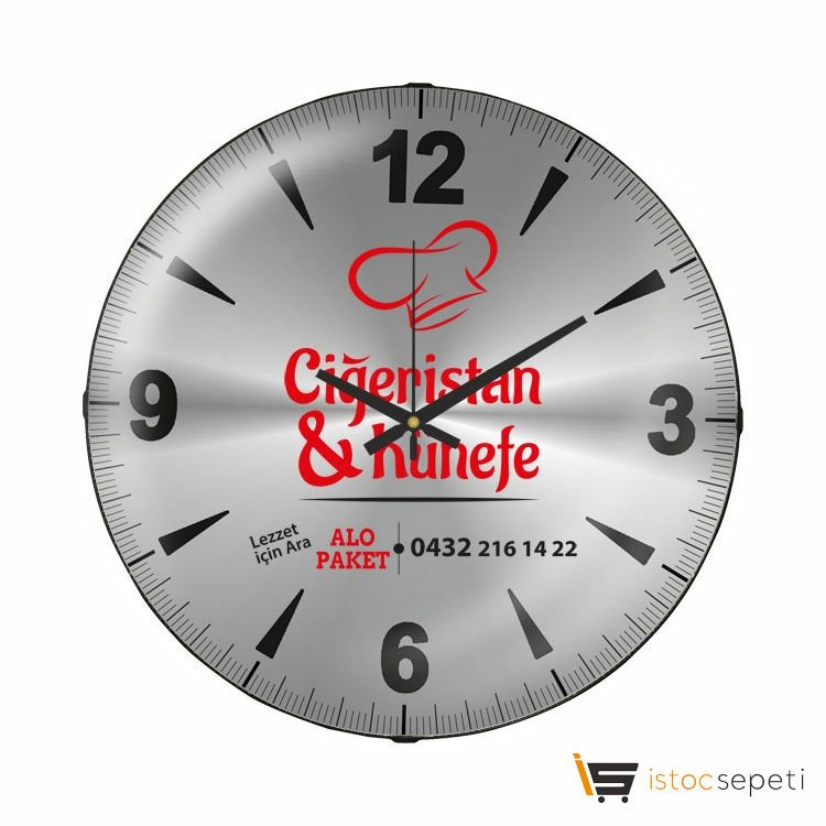 Bombe Cam Duvar Saati Promosyon