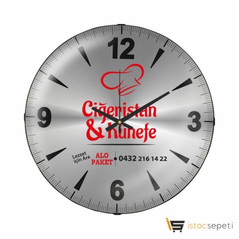 Bombe Cam Duvar Saati Promosyon