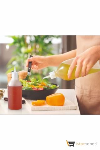 1000 ml GastroPlast Şeffaf Yağdanlık Fişek Uçlu GY-1000