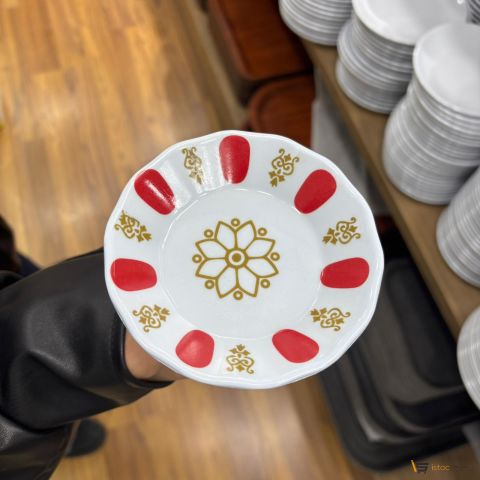 Kırılmaz Çay Tabağı Desenli 10 Adet Toptan Melamin