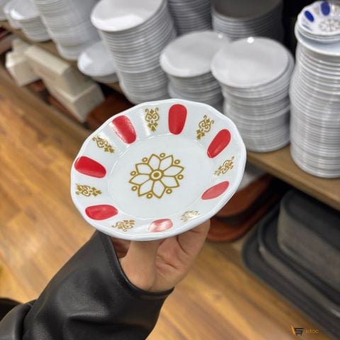 Kırılmaz Çay Tabağı Desenli 10 Adet Toptan Melamin