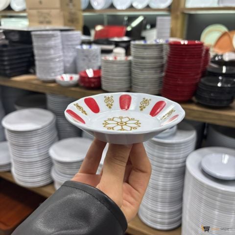 Kırılmaz Çay Tabağı Desenli 10 Adet Toptan Melamin