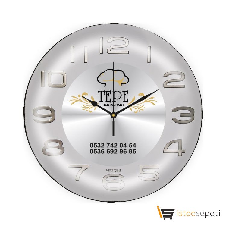 Bombe Cam Duvar Saati Promosyon