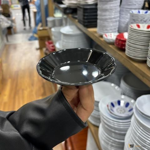 Eko Siyah Çay Tabağı 10 Adet Toptan Melamin