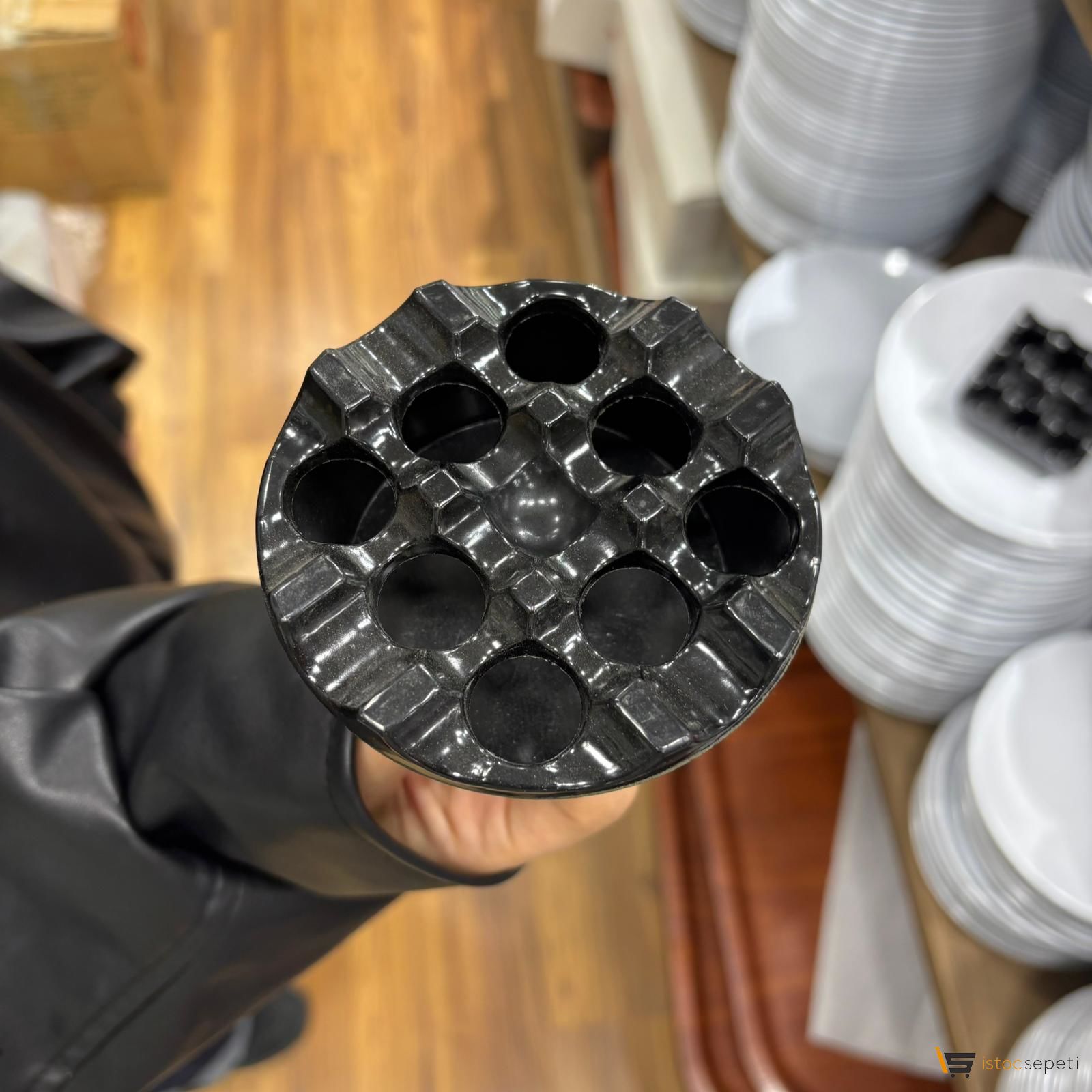 Yuvarlak Kapaklı Küllük Toptan 10 Adet  Melamin