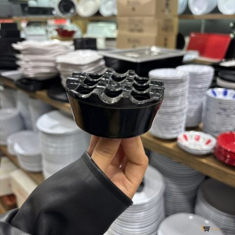 Yuvarlak Kapaklı Küllük Toptan 10 Adet  Melamin