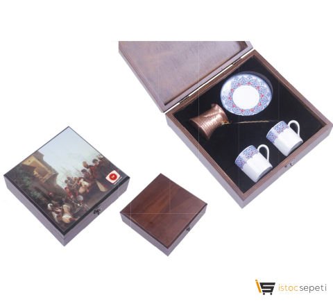 Ahşap Kutulu Türk Kahvesi Seti Promosyon