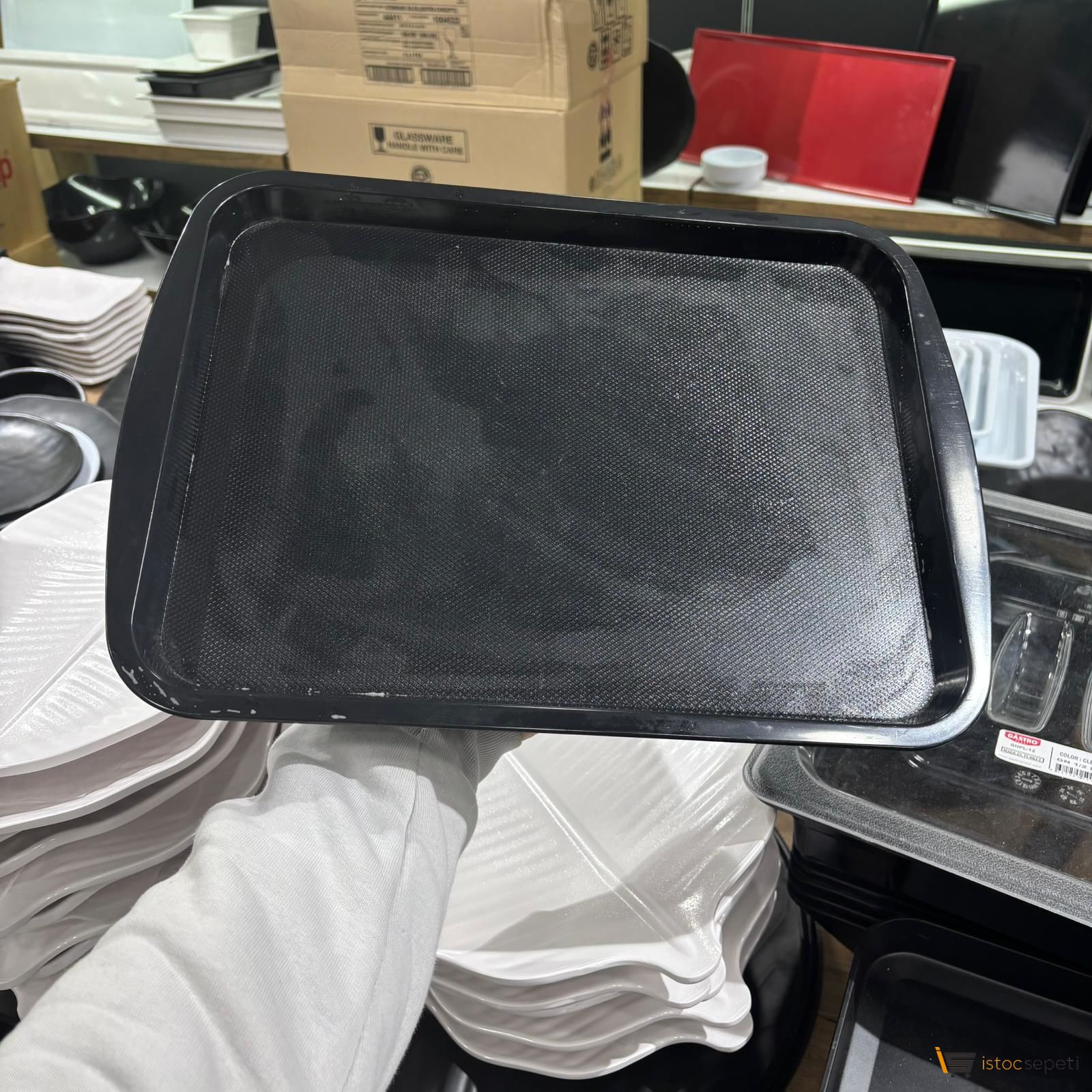 Abs Eko Siyah Tepsi 37x53 Siyah 10 Adet Toptan