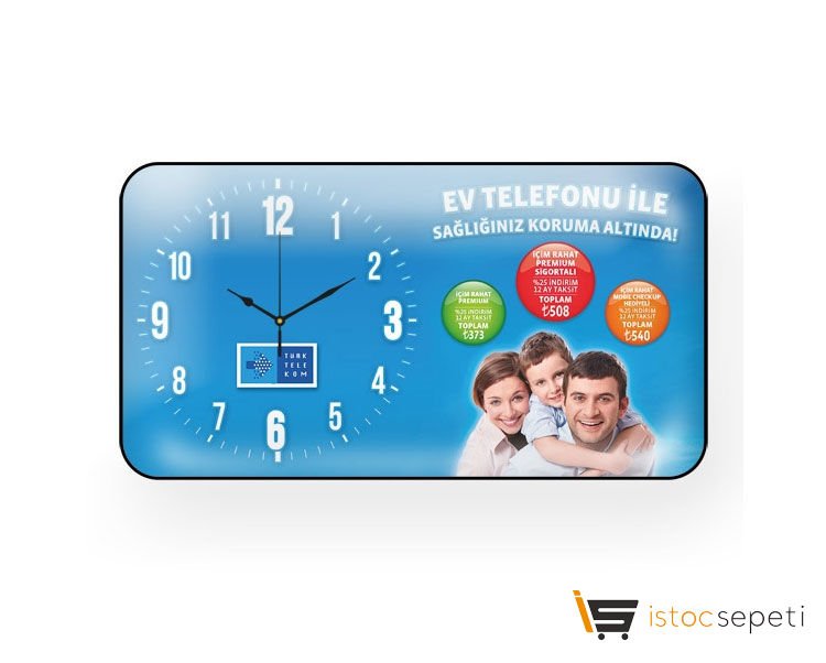 Bombe Cam Duvar Saati Promosyon