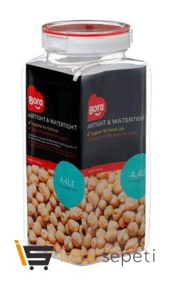 Köşeli Pet Saklama Kabı No:3 4.4 L