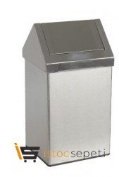 Arı Metal Sallanır Kapak Paslanmaz Çelik Çöp Kovası 54 Lt