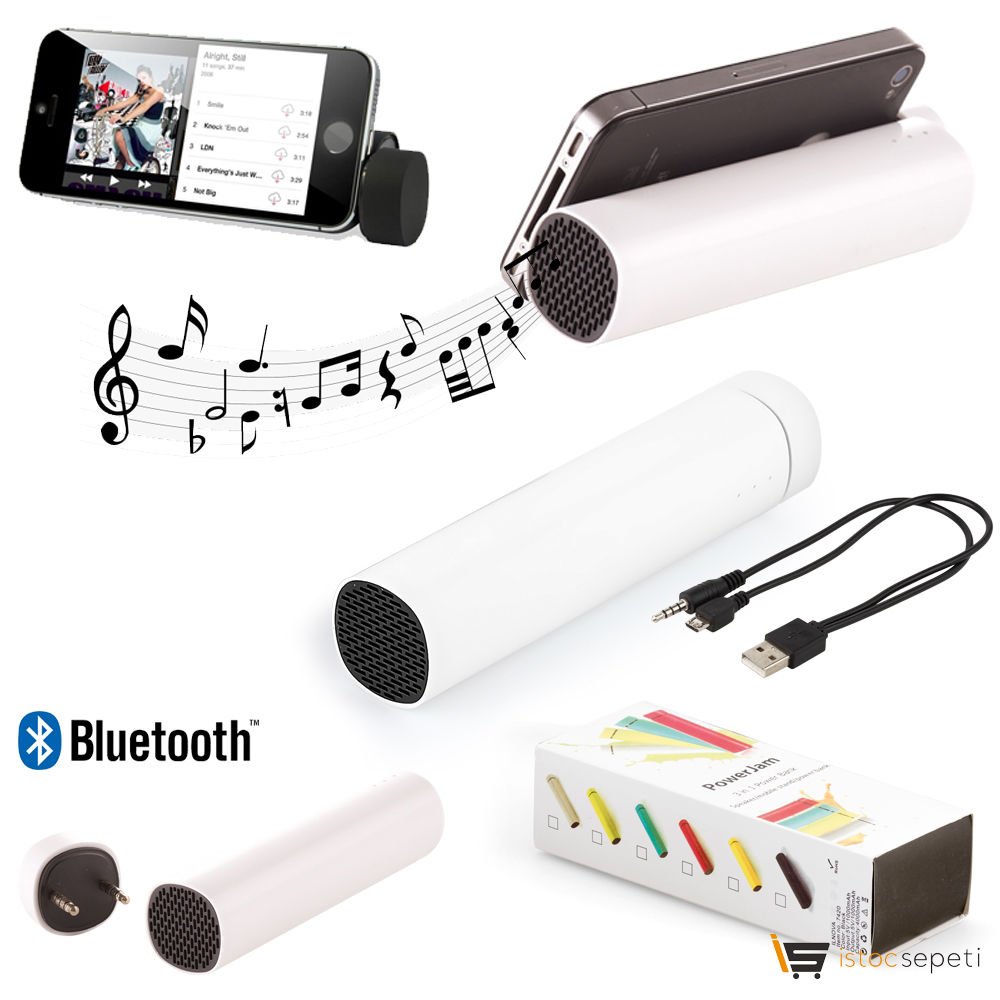 Powerbank 4000 mAh Bluetooth Hoparlör Mobil Şarj Cihazı Promosyon