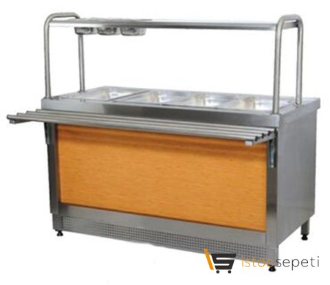 Karacasan Sıcak Teşhir Ünitesi 125x90x85/135 cm Doğalgazlı