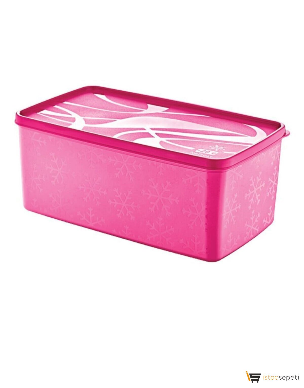 Plastart Alaska Dikdörtgen Derin Dondurucu Kabı 3.5 Litre Pembe