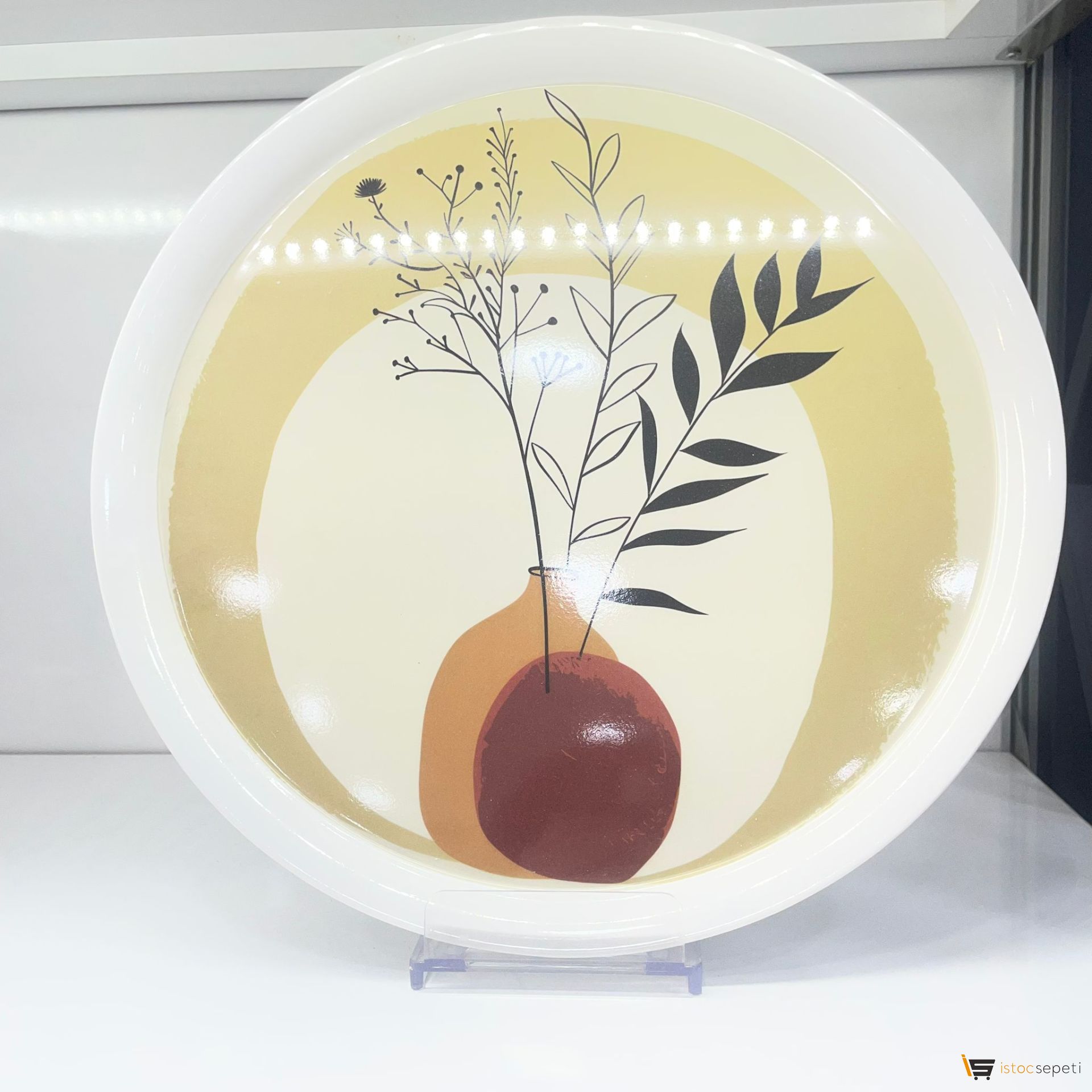 Büyük Yuvarlak Kaplama Tepsi 10 Adet Toptan