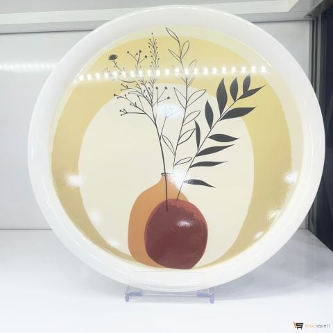 Büyük Yuvarlak Kaplama Tepsi 10 Adet Toptan