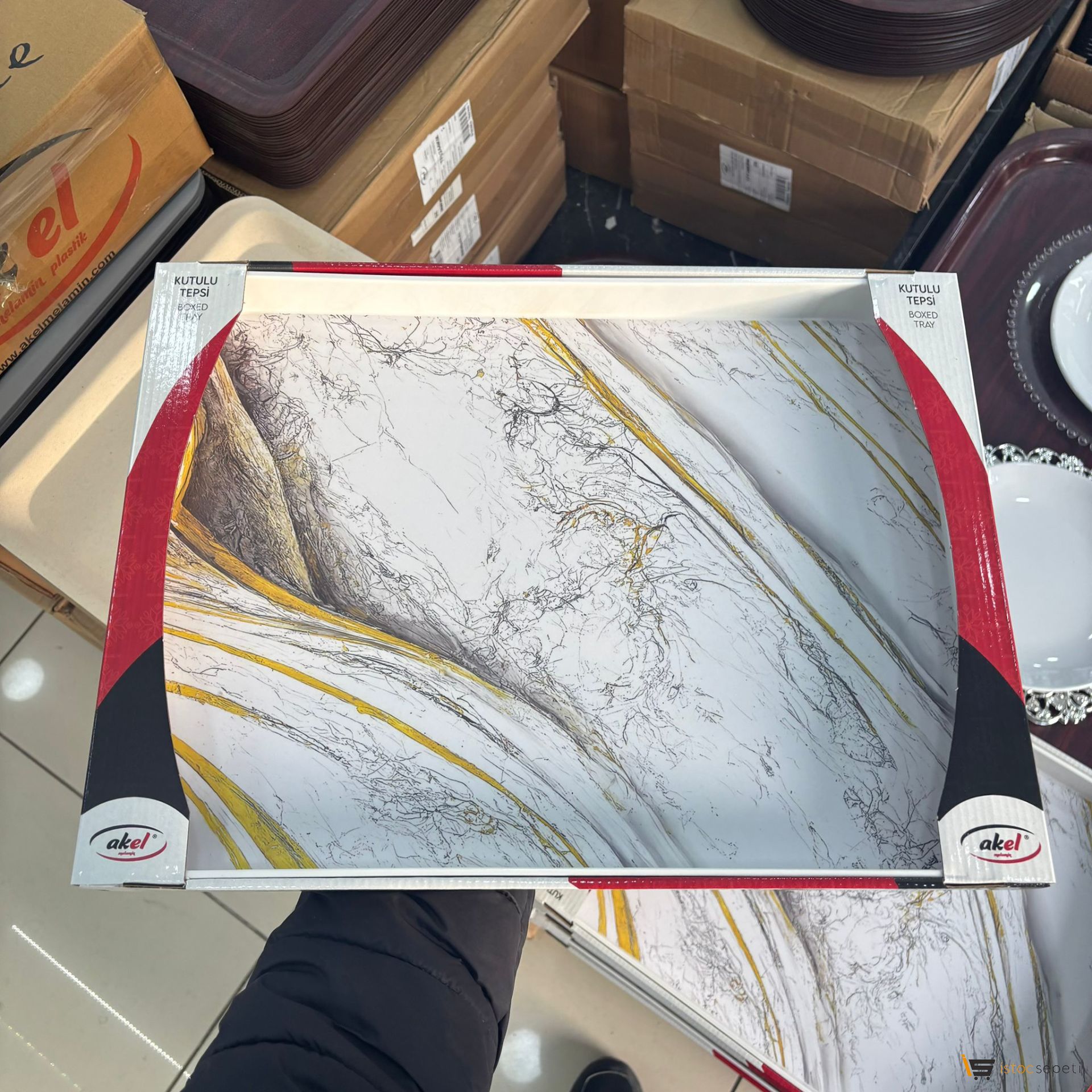 Büyük Kutulu Tepsi 10 Adet Toptan Melamin