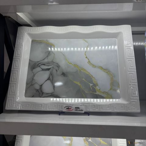 Dalgalı Melamin Sunum Tabağı 10 Adet Toptan