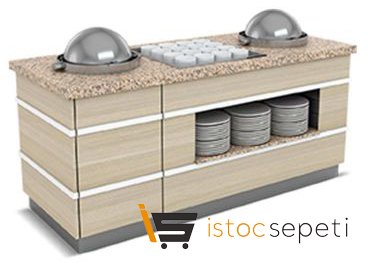 Empero Galata Çorba Servis Ünitesi 3 Çorbalık 240x90x90 cm