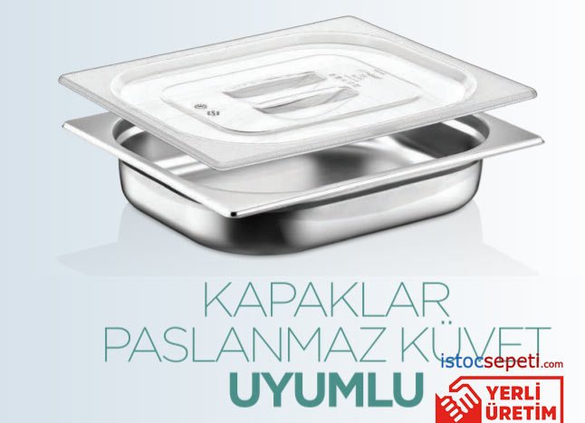 Polikarbon Küvet Kapağı Plastik Şeffaf 1/2 Gastronom Küvet