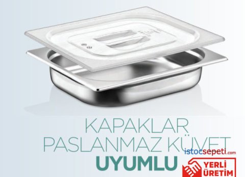 Polikarbon Küvet Kapağı Plastik Şeffaf 1/2 Gastronom Küvet