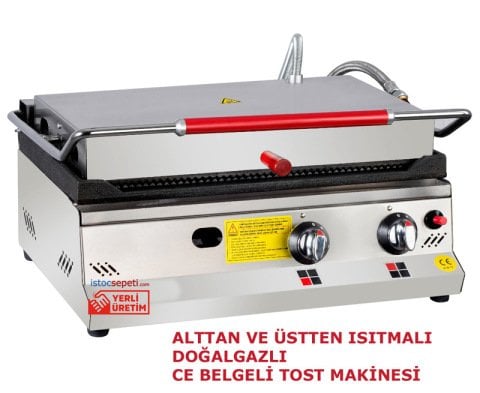 Doğalgazlı Tost Makinesi Alttan ve Üstten Isıtmalı 20 Dilim