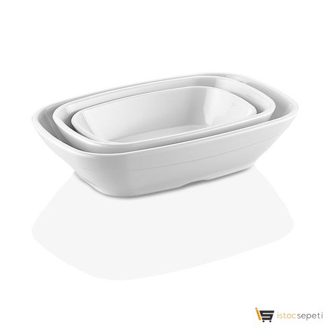 Kare Kayık Tabak 19 cm Beyaz GP-KK20