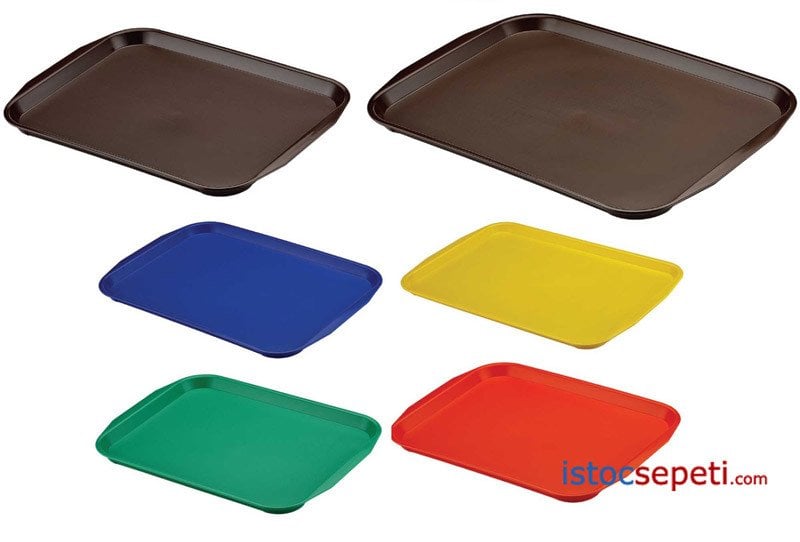 Plastik Servis Tepsileri 24x34 cm 10 adet