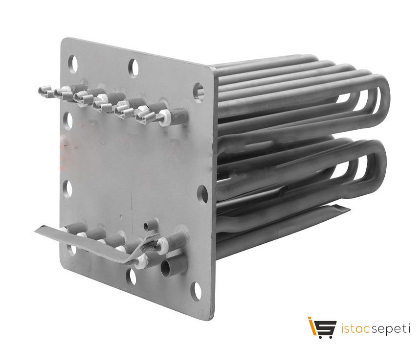 Dikdörtgen Flanş Fırın Boyler Rezistans UPİ 6*3000W A:190 B:74