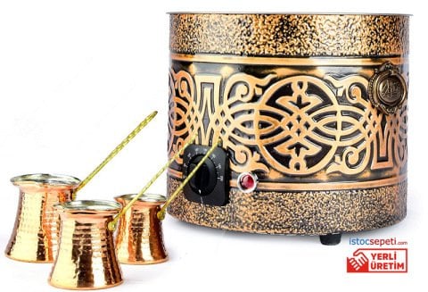 Kumda Kahve Pişirme Makinesi Bakır