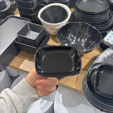 Melamin 14 cm Kare Kayık Thermo Tabak 10 Adet Toptan