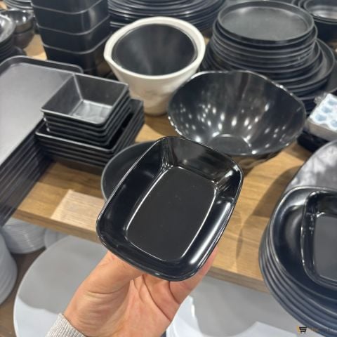 Melamin 14 cm Kare Kayık Thermo Tabak 10 Adet Toptan