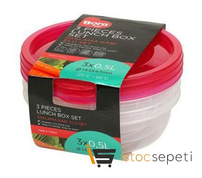 Saklama Kabı, Yuvarlak 3'lü Set 500 ml