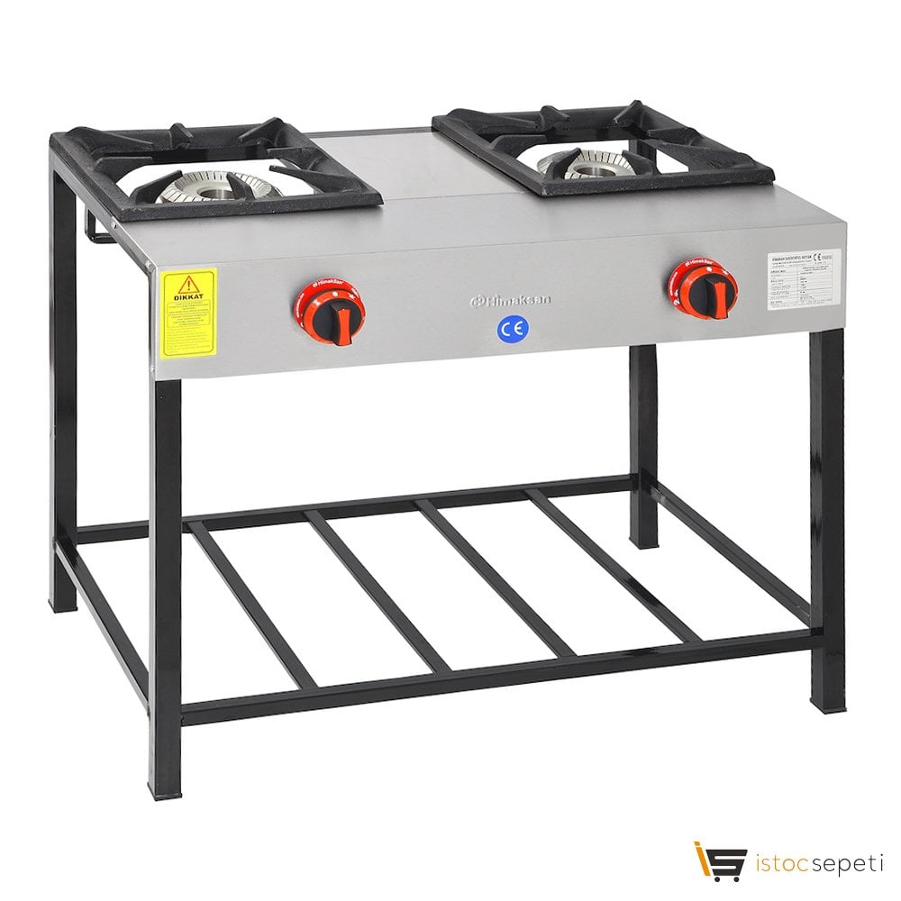 2'li Lokanta Ocağı Yüksek Ayak Tüplü HMK-LKY-2 CE