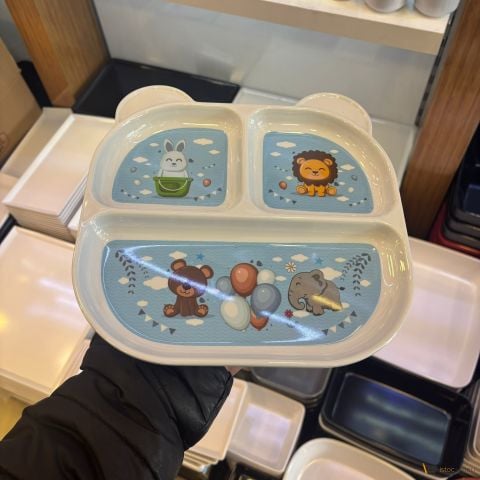 Thermostar Matt Anaokulu Çocuk Tabldot Tabak Desenli 10 Adet Toptan