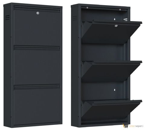 Modern metal 3 katlı ayakkabılık 10 adet toptan