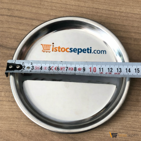 Çelik Meze Salata Sunum Tabağı Toptan Satış 100 Adet 14 cm